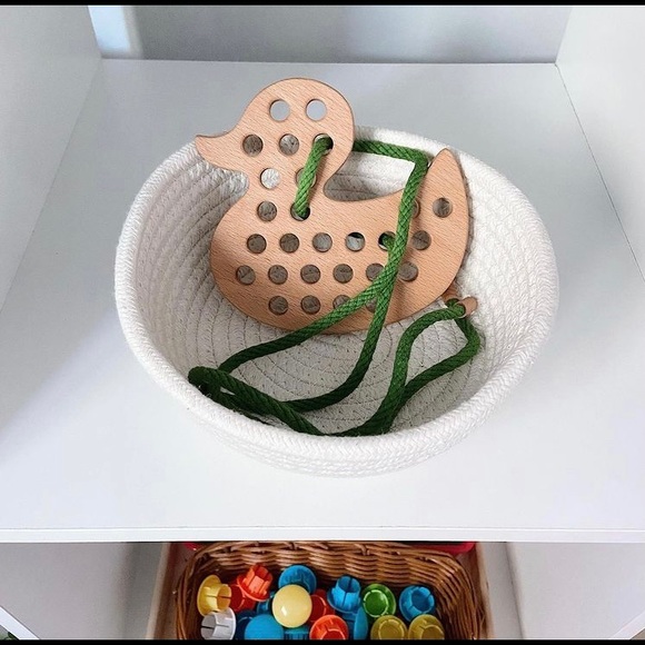 Three Montessori rope treasure baskets - 3 sizes - Picture 11 of 12